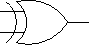 \begin{figure}\centering\epsfig{figure=graphics/xor.eps,width=2cm}\end{figure}