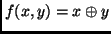 $f(x,y)=x \oplus y$